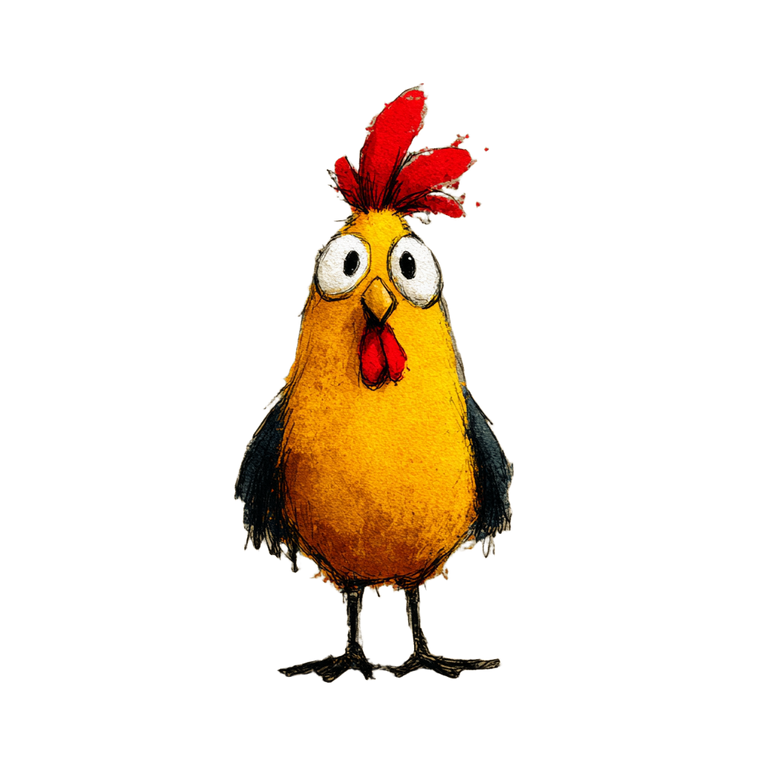 Cute Cartoon Rooster V3 Vinyl Car Decal Sticker – Waterproof & UV-Resistant 3.4133333333333336"