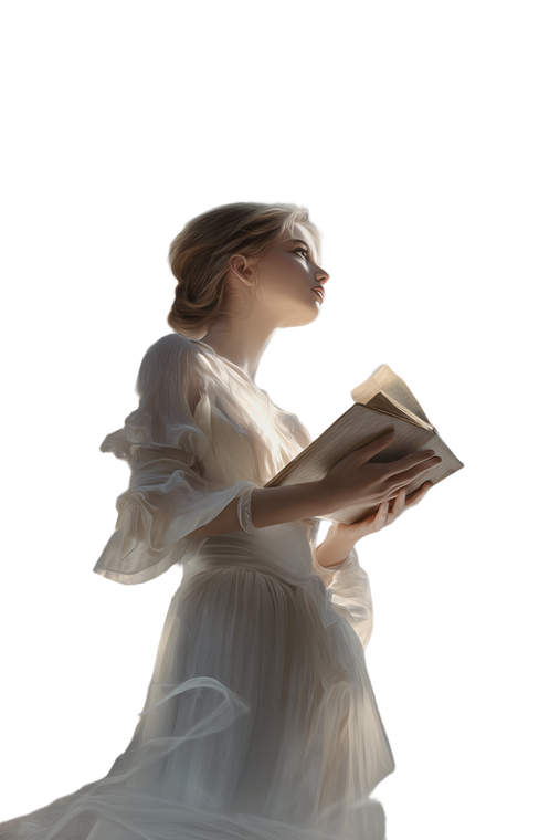 Ethereal Book Guardian Vinyl Car Decal Sticker – Waterproof & UV-Resistant 8.96"
