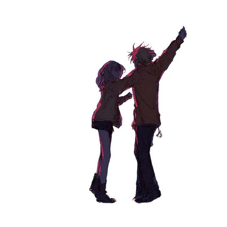 Anime Couple Dancing Vinyl Car Decal Sticker – Waterproof & UV-Resistant 6.826666666666667"