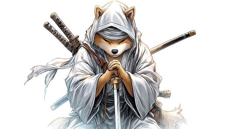 Shiba Inu Ninja Vinyl Car Decal Sticker – Waterproof & UV-Resistant 2.72"