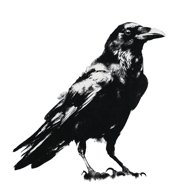 Eerie Crow Stencil Vinyl Car Decal Sticker – Waterproof & UV-Resistant 3.4133333333333336"