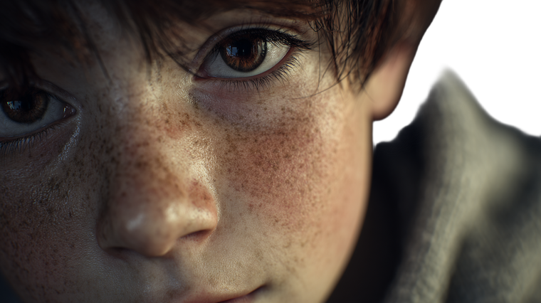 Cinematic Boy Portrait Vinyl Car Decal Sticker – Waterproof & UV-Resistant 2.72"