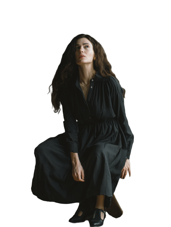 Elderly Woman Attire Vinyl Car Decal Sticker – Waterproof & UV-Resistant 8.213333333333333"