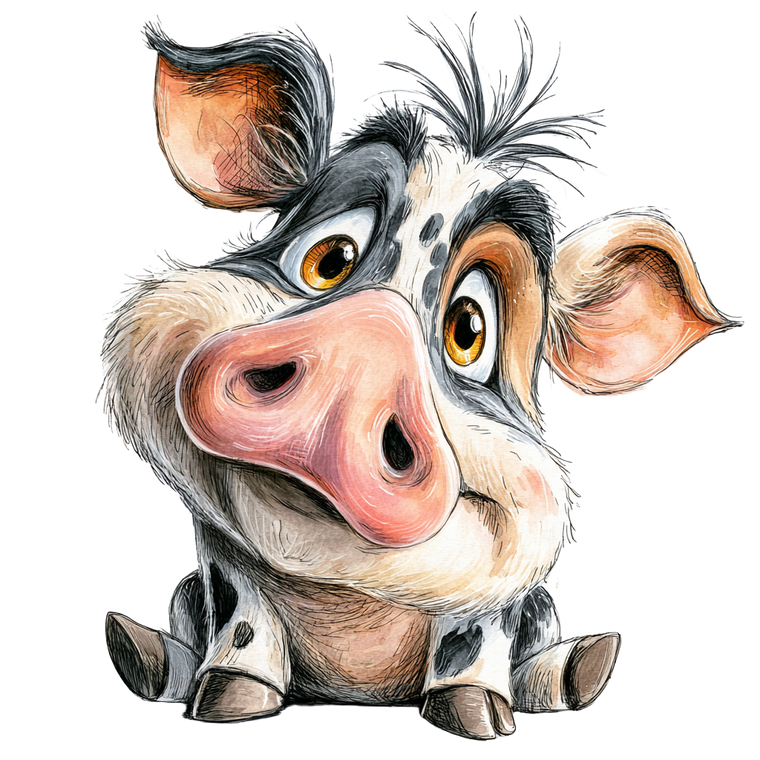 Cartoon Pig V2 Vinyl Car Decal Sticker – Waterproof & UV-Resistant 3.4133333333333336"