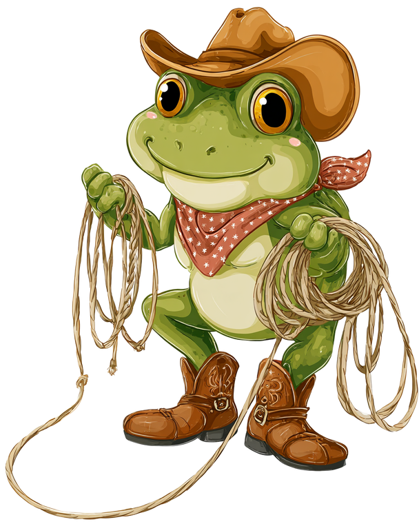 Cowboy Frog V4 Vinyl Car Decal Sticker – Waterproof & UV-Resistant 8.0"