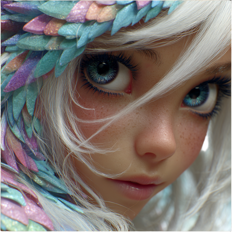 Adorable Mermaid Closeup Vinyl Car Decal Sticker – Waterproof & UV-Resistant 3.4133333333333336"