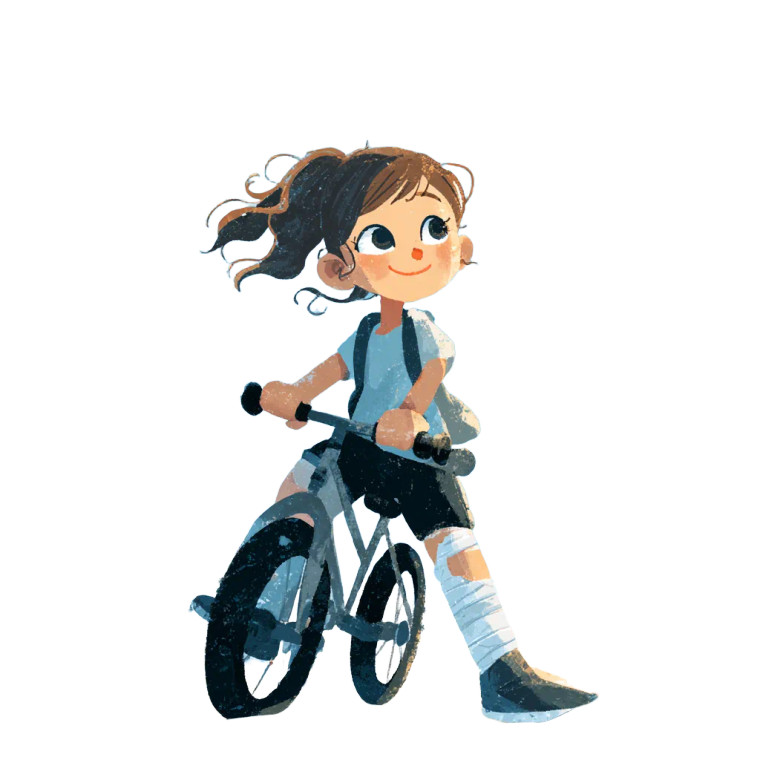 Determined Young Cyclist Vinyl Car Decal Sticker – Waterproof & UV-Resistant 3.4133333333333336"