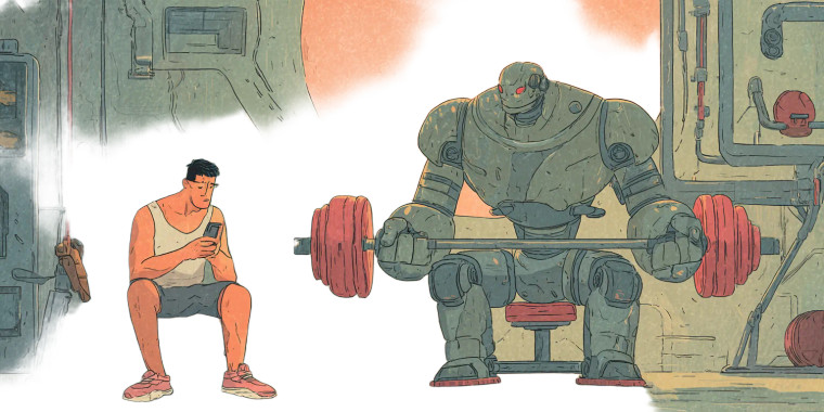 Gym Contrast Scene Vinyl Car Decal Sticker – Waterproof & UV-Resistant 5.12"