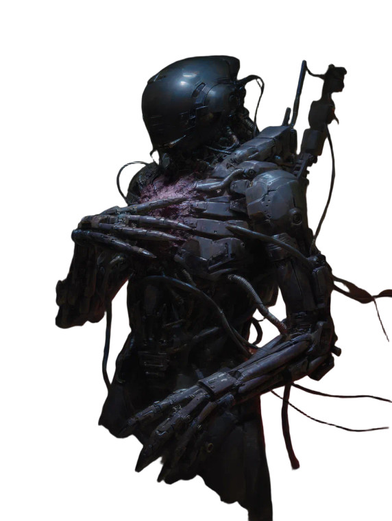 Biomechanical Soldier Vinyl Car Decal Sticker – Waterproof & UV-Resistant 4.1066666666666665"