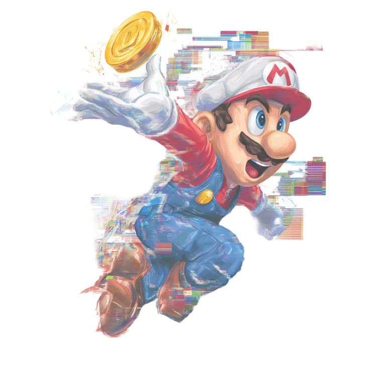 Super Mario Tattoo V4 Vinyl Car Decal Sticker – Waterproof & UV-Resistant 3.4133333333333336"