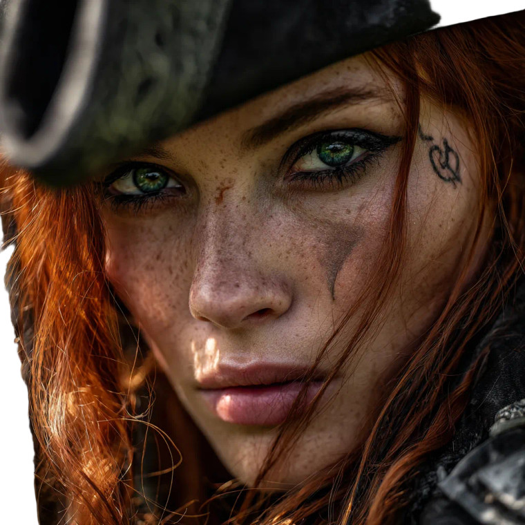 Pirate Cosplay Woman V2 Vinyl Car Decal Sticker – Waterproof & UV-Resistant 6.826666666666667"