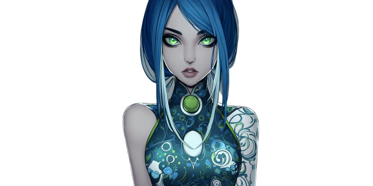 Lady Cosmic Vinyl Car Decal Sticker – Waterproof & UV-Resistant 5.12"