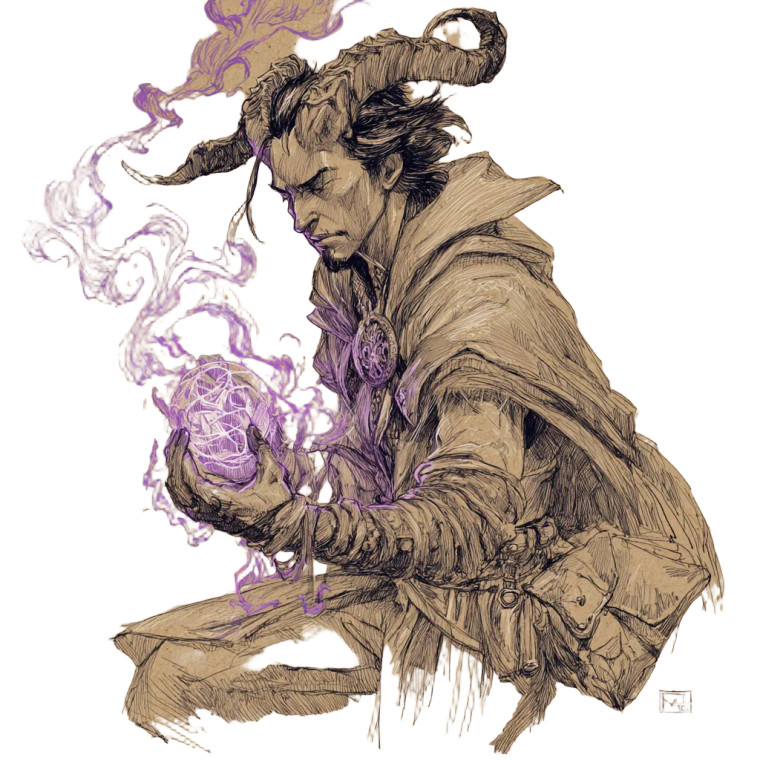 Tiefling Sorcerer V13 Vinyl Car Decal Sticker – Waterproof & UV-Resistant 3.4133333333333336"