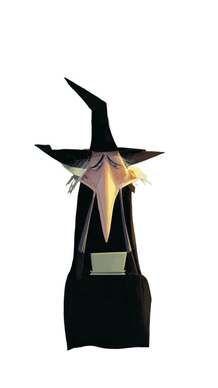 Angry Witch Working Vinyl Car Decal Sticker – Waterproof & UV-Resistant 4.8533333333333335"