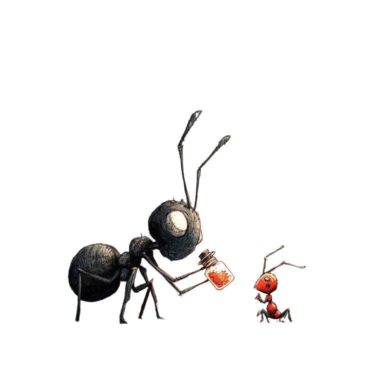 Ant Scientist Vinyl Car Decal Sticker – Waterproof & UV-Resistant 3.4133333333333336"