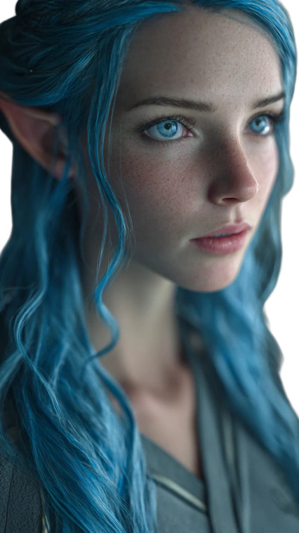 Female Elf Portrait V2 Vinyl Car Decal Sticker – Waterproof & UV-Resistant 9.706666666666667"