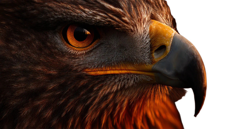 Eagle Portrait V3 Vinyl Car Decal Sticker – Waterproof & UV-Resistant 2.72"