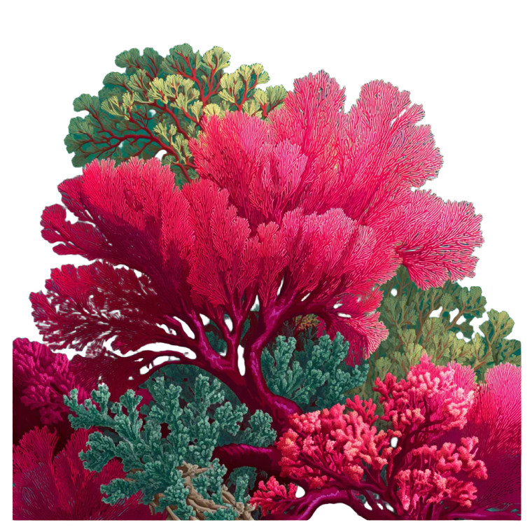 Colorful Coral Vinyl Car Decal Sticker – Waterproof & UV-Resistant 3.4133333333333336"