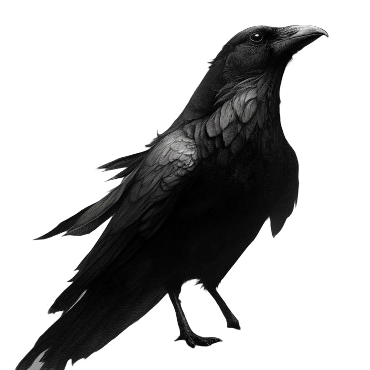 Fantasy Crow V2 Vinyl Car Decal Sticker – Waterproof & UV-Resistant 3.4133333333333336"