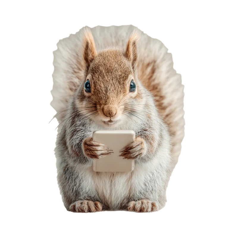 Reading Squirrel Vinyl Car Decal Sticker – Waterproof & UV-Resistant 3.4133333333333336"