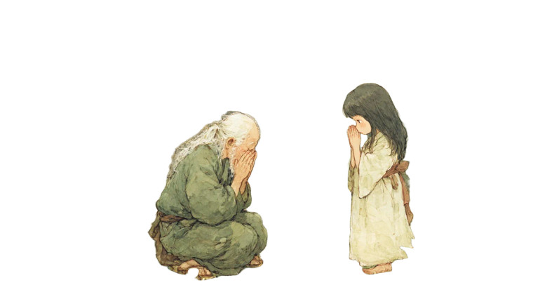 Elderly Couple Crying Vinyl Car Decal Sticker – Waterproof & UV-Resistant 5.4