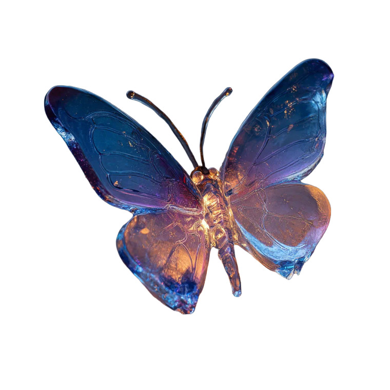 Ice Butterfly Vinyl Car Decal Sticker – Waterproof & UV-Resistant 3.4133333333333336"