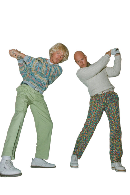 Retro Golf Duo Vinyl Car Decal Sticker – Waterproof & UV-Resistant 4.4