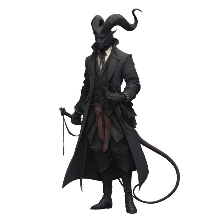 Necromancer Tiefling V2 Vinyl Car Decal Sticker – Waterproof & UV-Resistant 6.826666666666667"