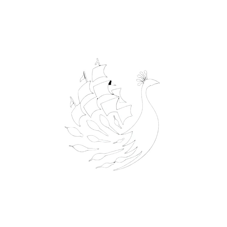 Transient Peacock Logo Vinyl Car Decal Sticker – Waterproof & UV-Resistant 3.4133333333333336"