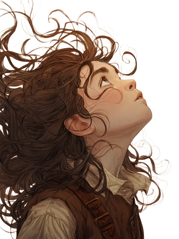 Boy With Curls Vinyl Car Decal Sticker – Waterproof & UV-Resistant 8.213333333333333"