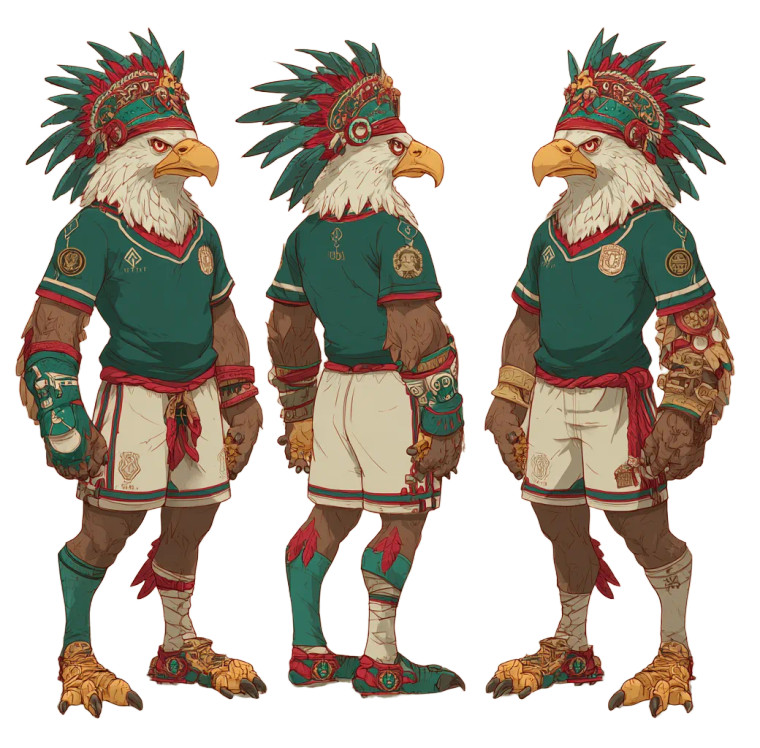 Eagle Mascot Character Vinyl Car Decal Sticker – Waterproof & UV-Resistant 3.4133333333333336"