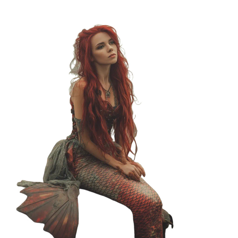 Melancholic Mermaid V2 Vinyl Car Decal Sticker – Waterproof & UV-Resistant 3.4133333333333336"