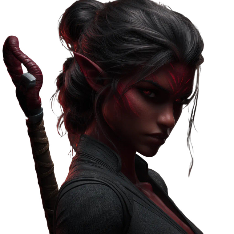 Tiefling Jedi Vinyl Car Decal Sticker – Waterproof & UV-Resistant 3.4133333333333336"