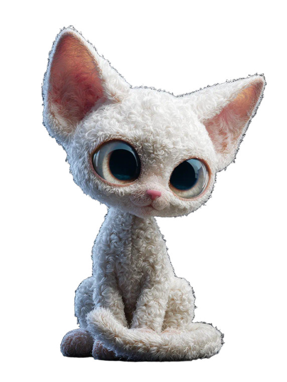 Devon Rex Plush Vinyl Car Decal Sticker – Waterproof & UV-Resistant 4.1066666666666665"