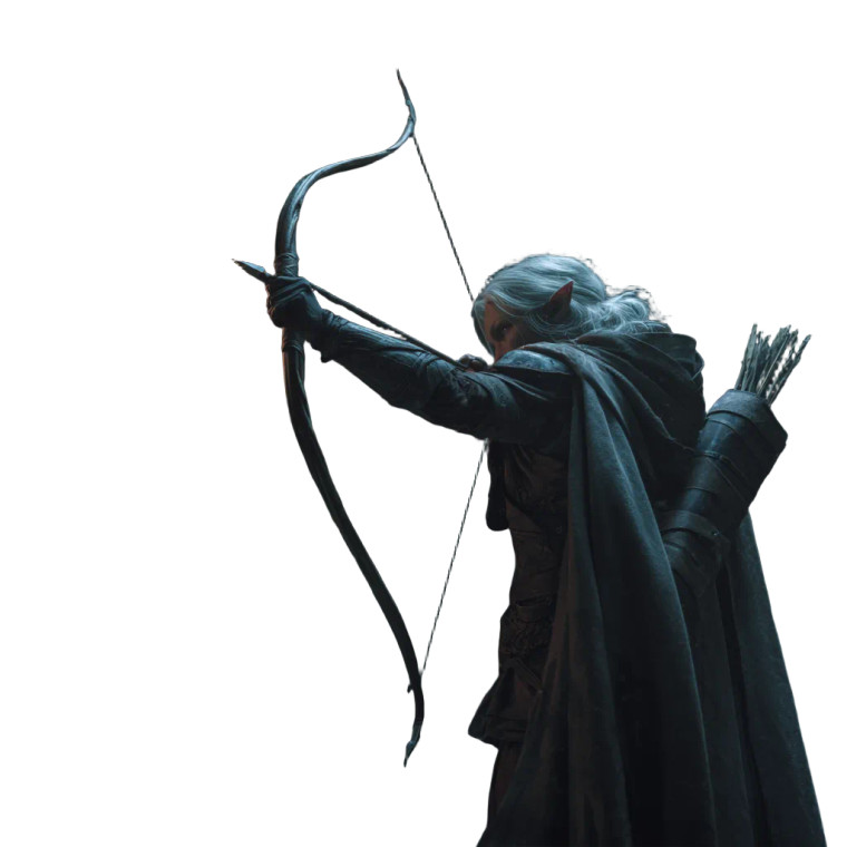 Drow Archer Firing Vinyl Car Decal Sticker – Waterproof & UV-Resistant 3.4133333333333336"