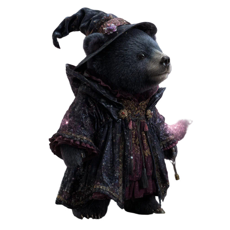 Dark Psychic Teddy Vinyl Car Decal Sticker – Waterproof & UV-Resistant 3.4133333333333336"