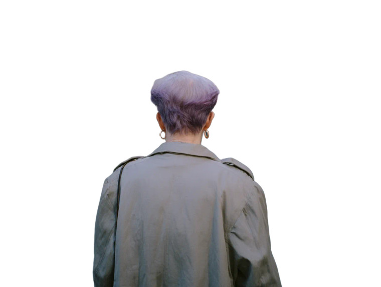 Purple-Haired Wanderer V2 Vinyl Car Decal Sticker – Waterproof & UV-Resistant 6.1866666666666665"