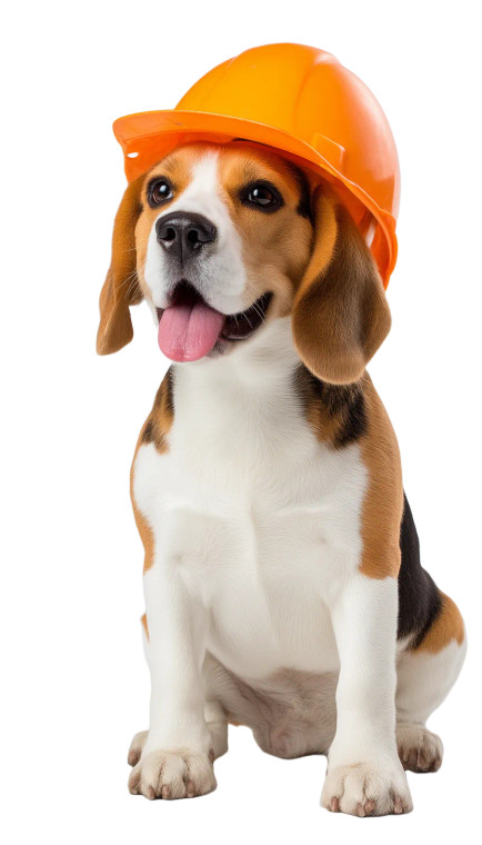 Helmeted Beagle Vinyl Car Decal Sticker – Waterproof & UV-Resistant 9.706666666666667"