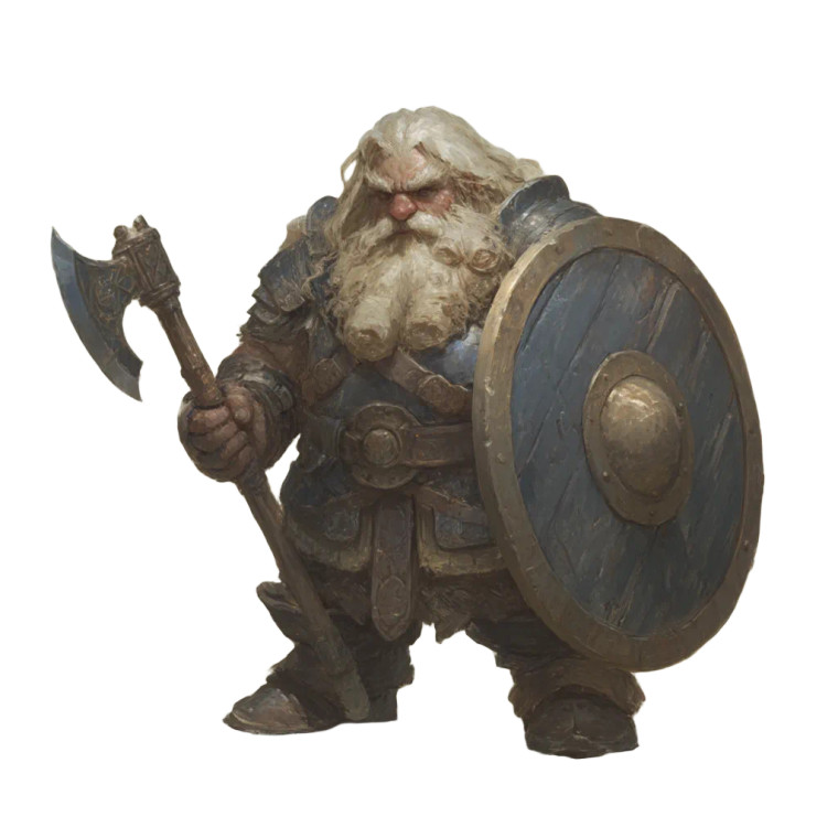 Grimdark Dwarf Warrior Vinyl Car Decal Sticker – Waterproof & UV-Resistant 6.826666666666667"