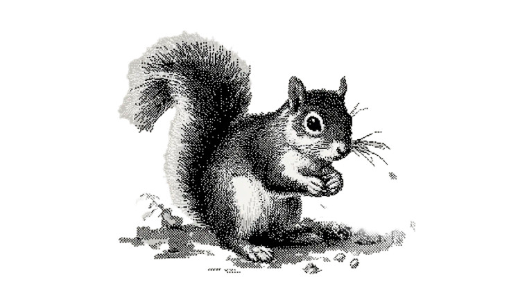 Bitmap Squirrel Vinyl Car Decal Sticker – Waterproof & UV-Resistant 5.4