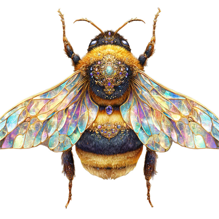 Elegant Fantasy Bee Vinyl Car Decal Sticker – Waterproof & UV-Resistant 3.4133333333333336"