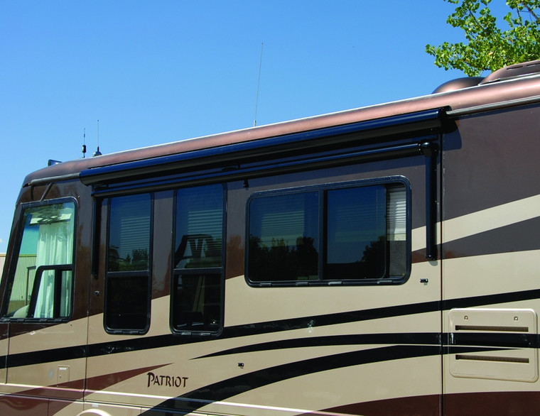 Carefree RV Ascent Slide Out Awning | Black 74" Vinyl Cover | Improved Pitch for Best Rain Runoff