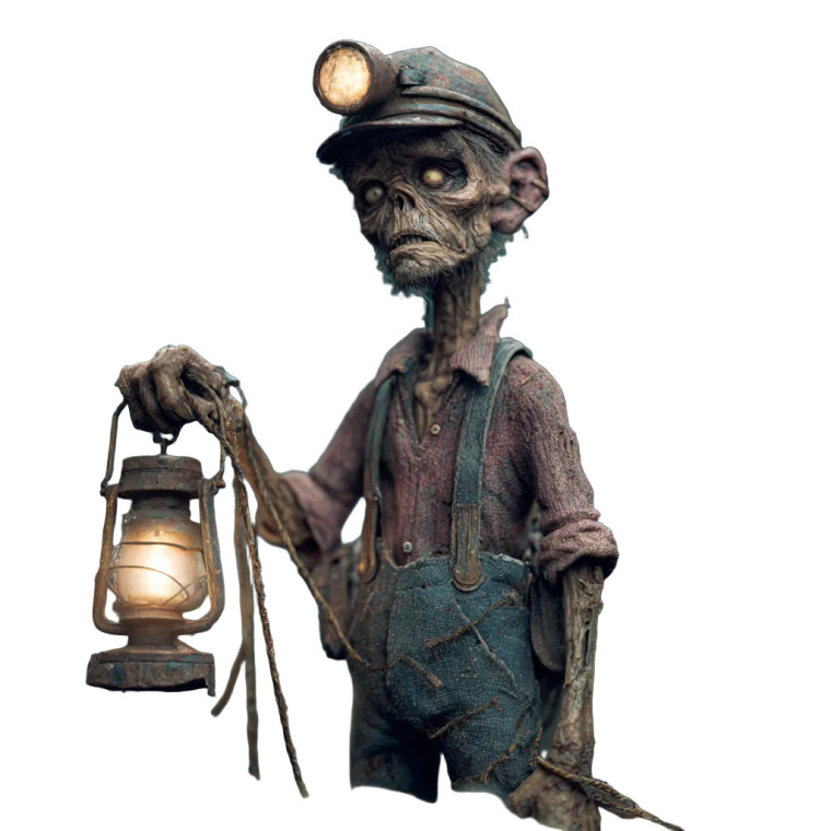 Zombie Miner Vinyl Car Decal Sticker – Waterproof & UV-Resistant 3.4133333333333336"