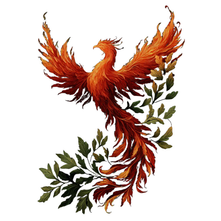 Phoenix Herb Logo Vinyl Car Decal Sticker – Waterproof & UV-Resistant 3.4133333333333336"