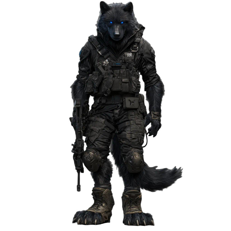 Military Werewolf Vinyl Car Decal Sticker – Waterproof & UV-Resistant 3.4133333333333336"