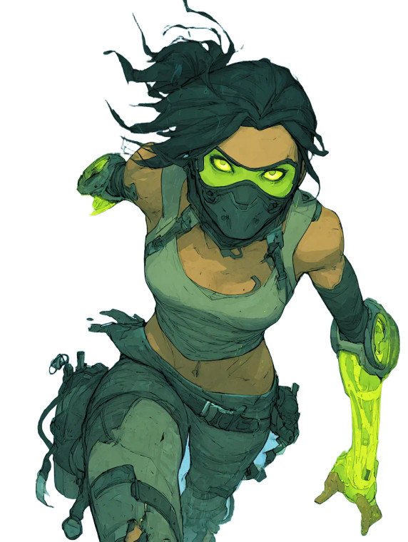 Cyborg Ninja Female Vinyl Car Decal Sticker – Waterproof & UV-Resistant 8.213333333333333"