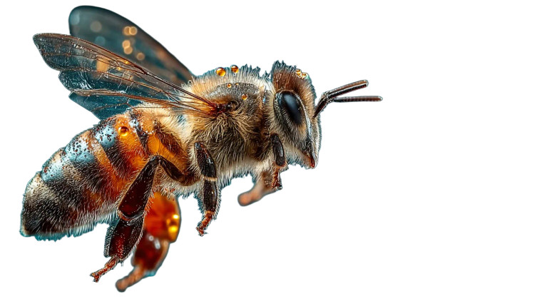 Mid-Flight Honeybee Vinyl Car Decal Sticker – Waterproof & UV-Resistant 2.72"