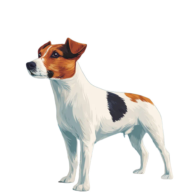 Cartoon Jack Russell Vinyl Car Decal Sticker – Waterproof & UV-Resistant 3.4133333333333336"