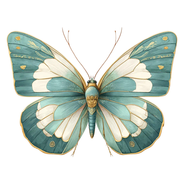 Vintage Butterfly V2 Vinyl Car Decal Sticker – Waterproof & UV-Resistant 6.826666666666667"