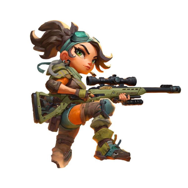 Chibi Sniper Vinyl Car Decal Sticker – Waterproof & UV-Resistant 6.826666666666667"